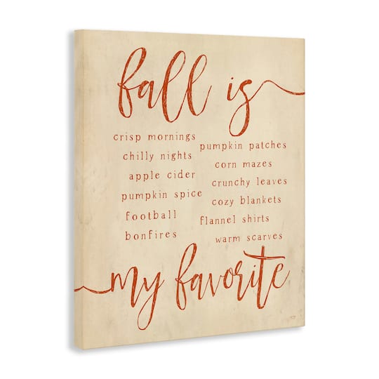 Stupell Industries Favorite Fall Activities Canvas Wall Art